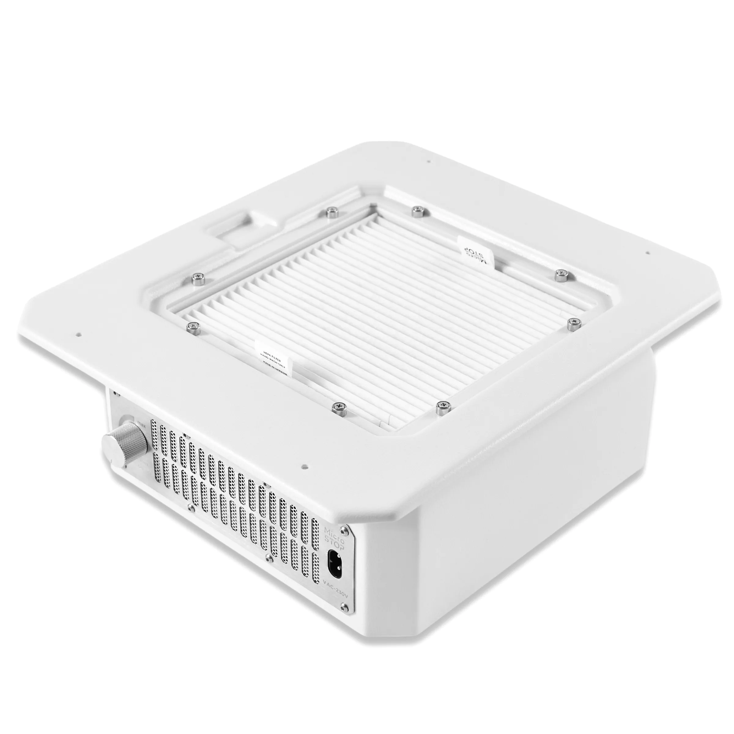 Microstop Prof Built-in Nail Dust Collector with HEPA Filter White