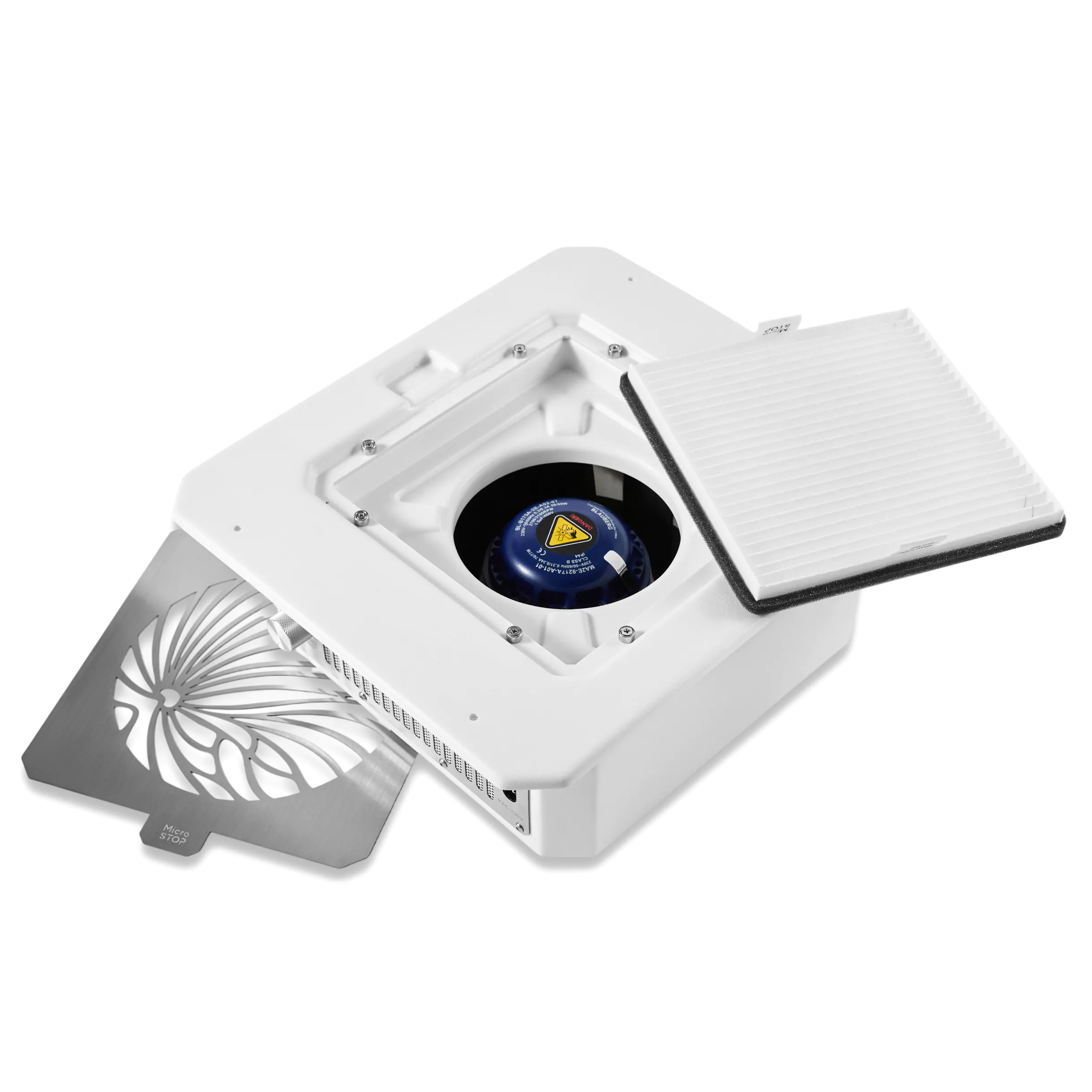 Microstop Prof Built-in Nail Dust Collector with HEPA Filter White